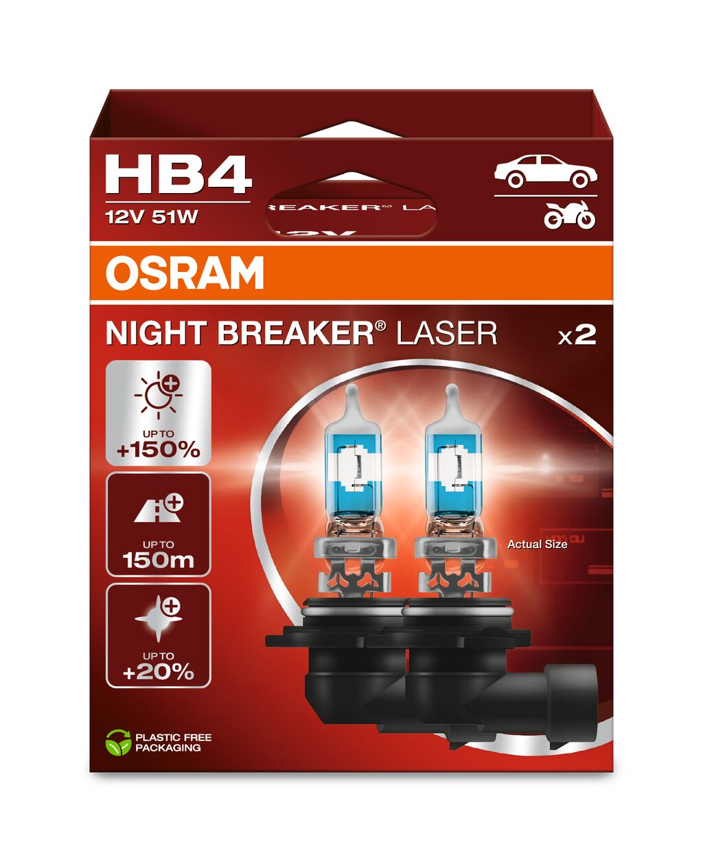 OSRAM NIGHT BREAKER LASER HB4 12V DUOBOX ECO